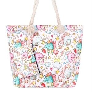 🆕Unicorn tote with matching smaller bag